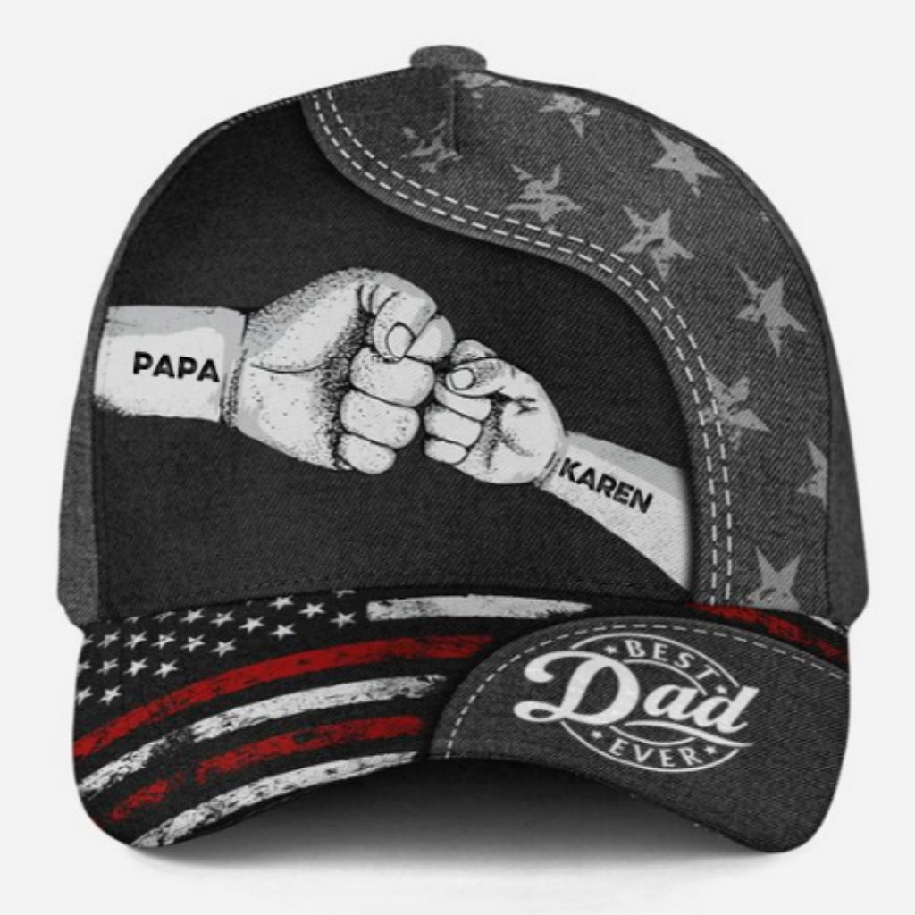 The Power Of Grandpa Comes From Love - Personalized Classic Cap