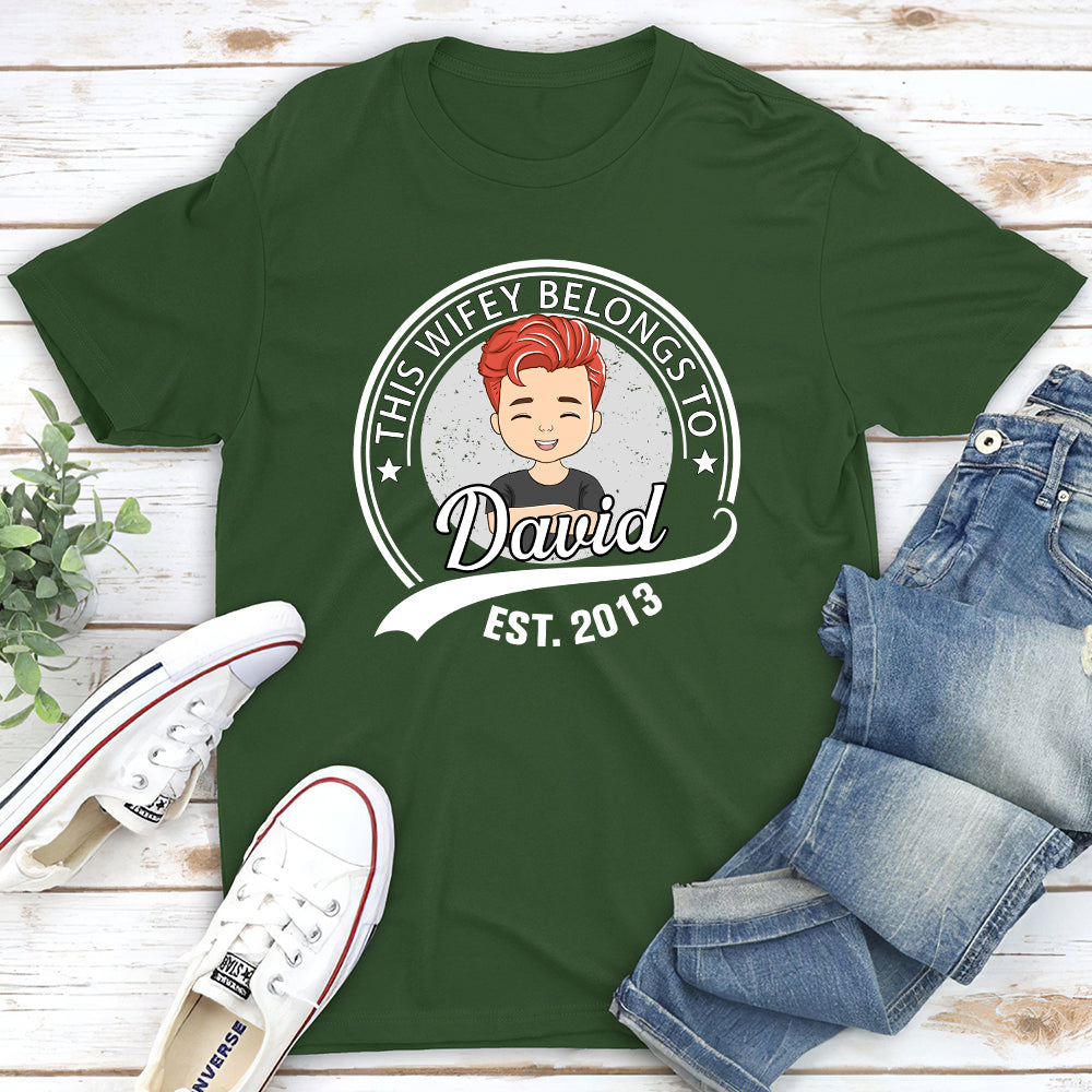 Custom Anniversary Keepsake Gifts For Couple • Belongs To - Personalized Classic T-shirt