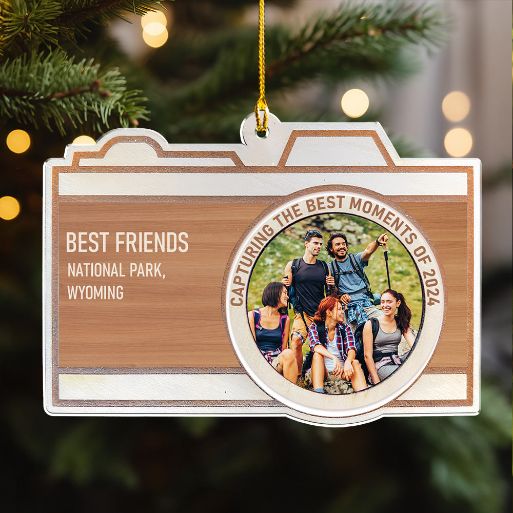 Custom Photo Family Ornament, Christmas Gift for Family Members • Best Moments - Personalized Acrylic Ornament