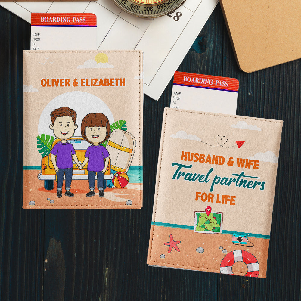 Husband And Wife - Personalized Passport Cover
