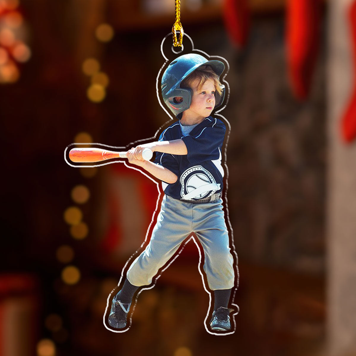 Custom Photo Keepsake Christmas Ornament • Baseball Photo - Personalized Acrylic Ornament