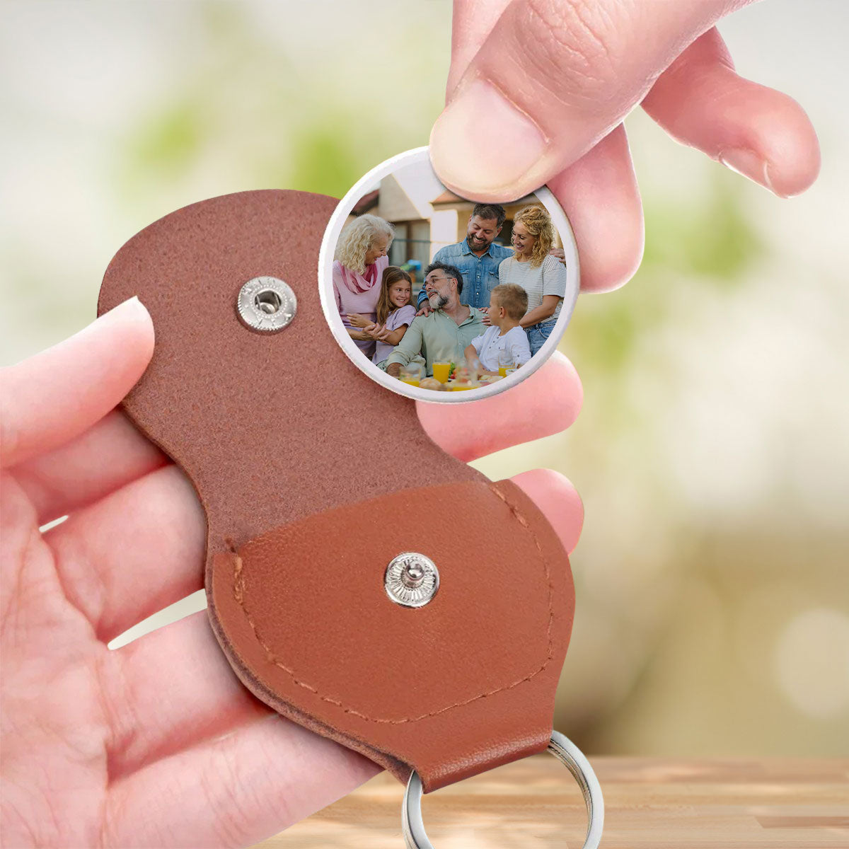 Custom Photo Coin Keychain, Mother's Father's Day Birthday Gift Keepsake • Always Know You Are Loved - Personalized Pocket Hug