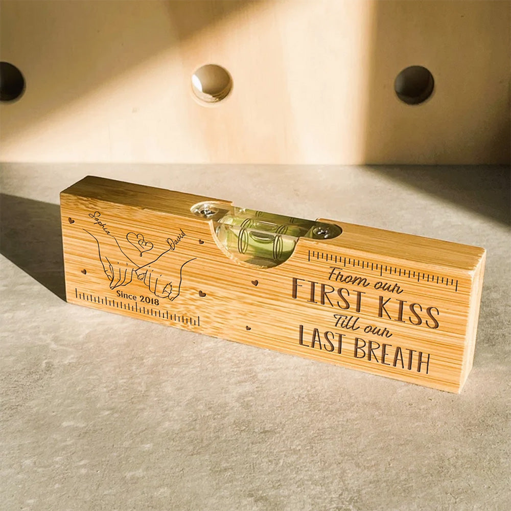 Only Love - Personalized Engraved Wooden Spirit Level Bottle Opener