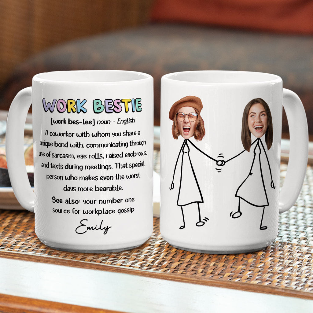 Custom Photo Coworker, Christmas & Birthday Team Appreciation Gift • Office Soulmate - Personalized Coffee Mug