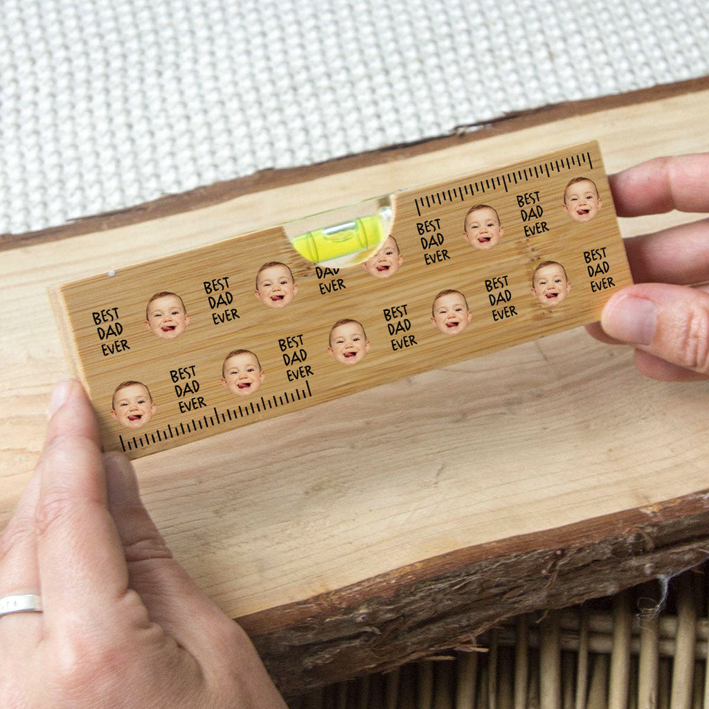 Best Dad Ever - Personalized Wooden Spirit Level Bottle Opener