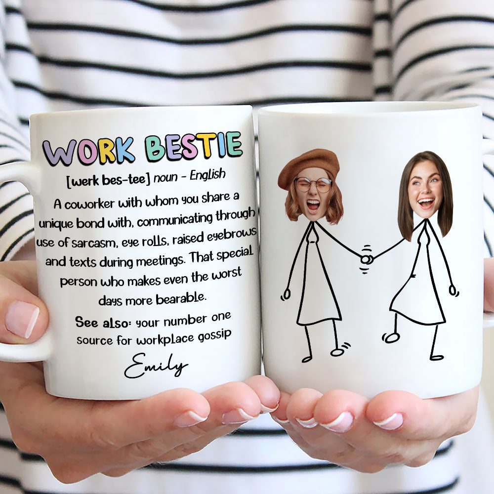 Custom Photo Coworker, Christmas & Birthday Team Appreciation Gift • Office Soulmate - Personalized Coffee Mug