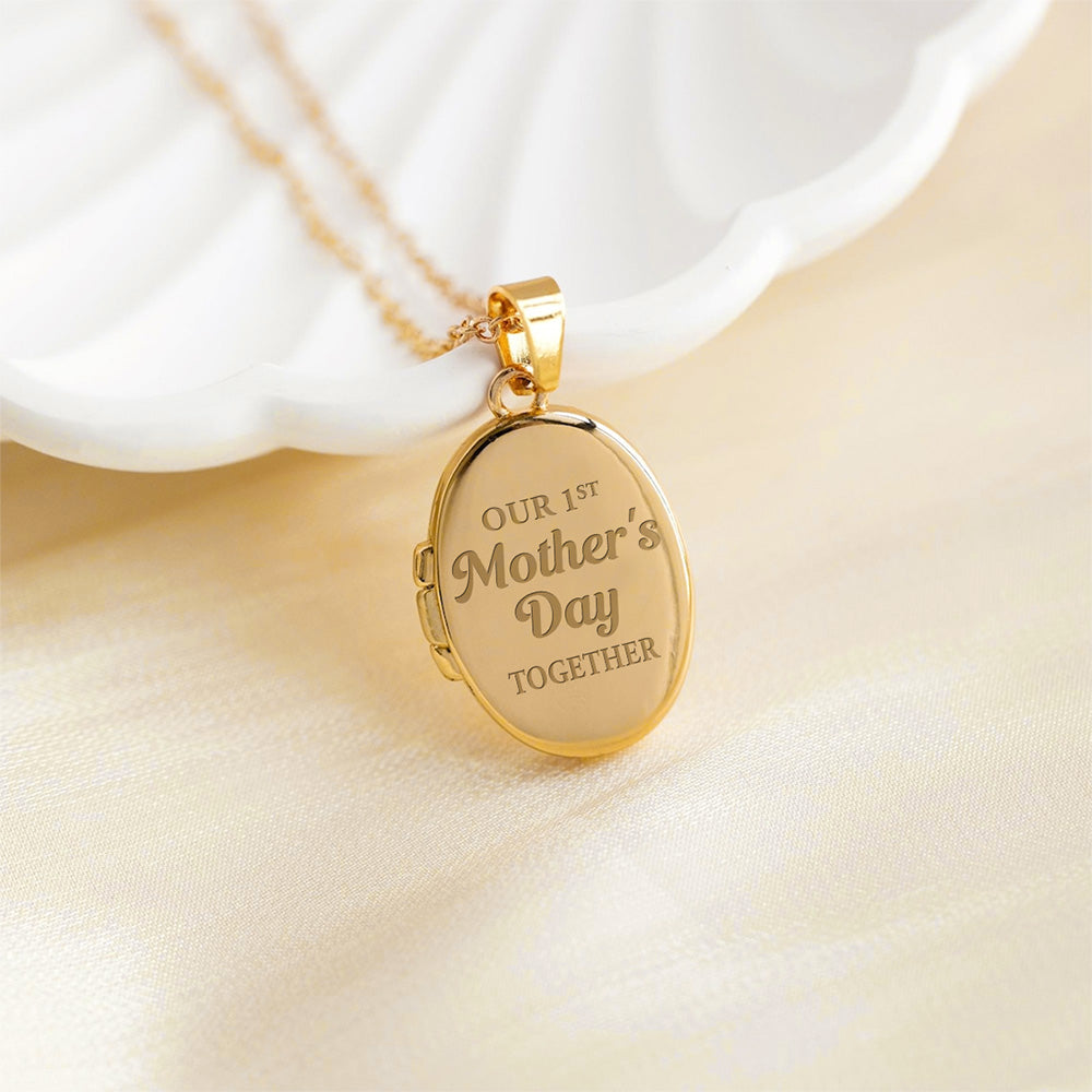 Happy 1st Mothers Day - Personalized Locket Necklace