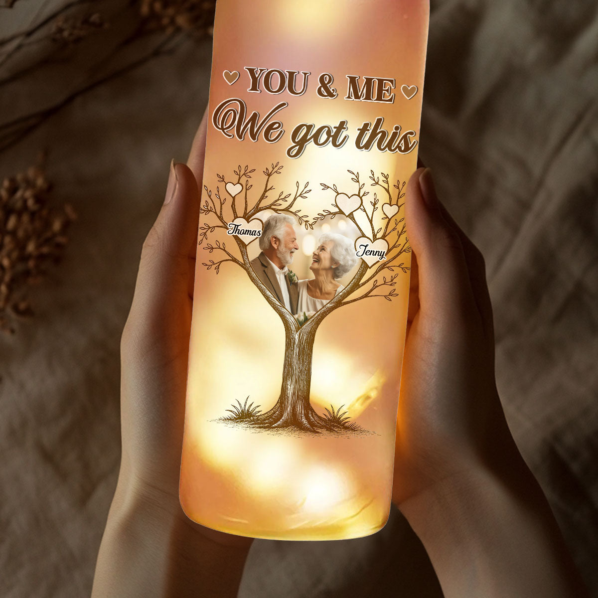 You And Me 2 - Personalized Bottle Lamp