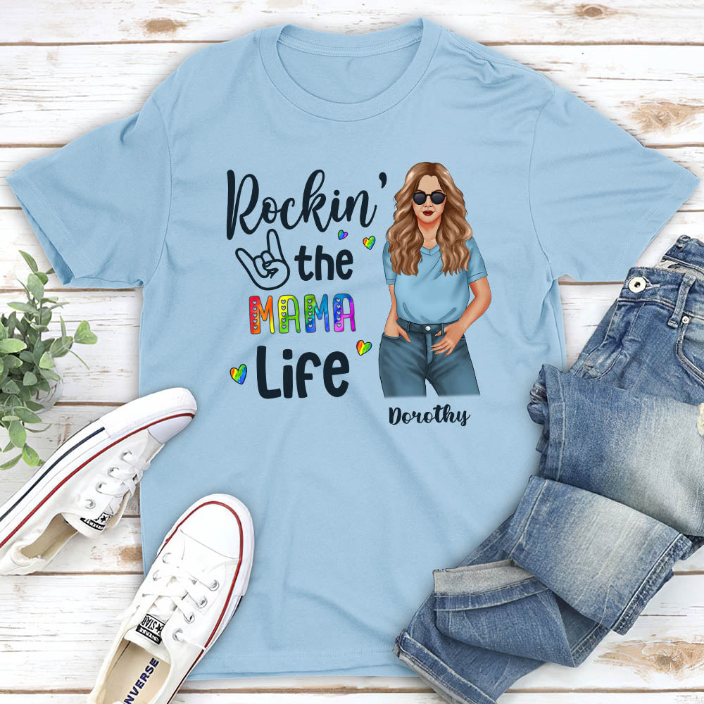 Custom Christmas & Birthday Gift for Grandma • Rockin’ The Grandma Life 1 - Personalized Unisex T-shirt