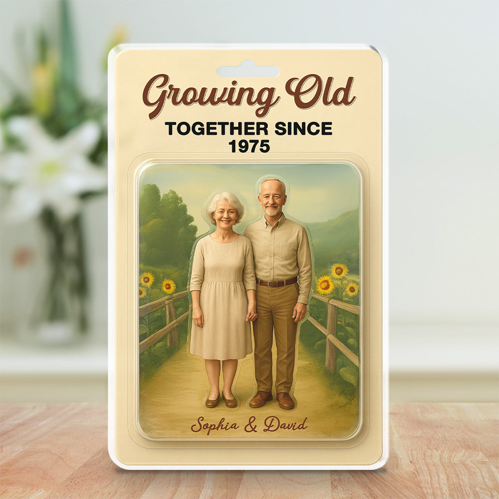 Custom Decor for Husband, Gift for Him • Growing Old Together - Personalized Acrylic Plaque