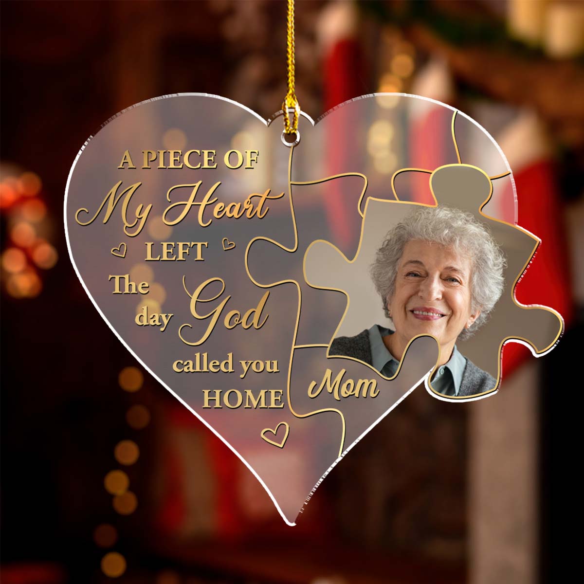 Custom Photo Memorial Christmas Ornament, Sympathy Keepsake • The Day God Called You - Personalized Frosted Acrylic Ornament