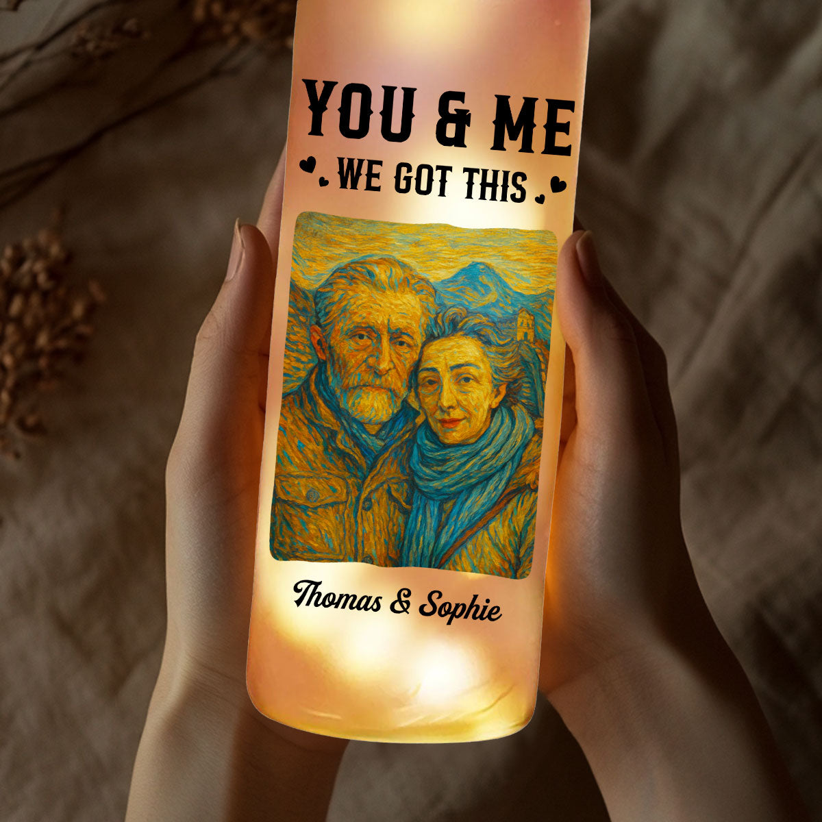 You And Me We Got This - Personalized Bottle Lamp