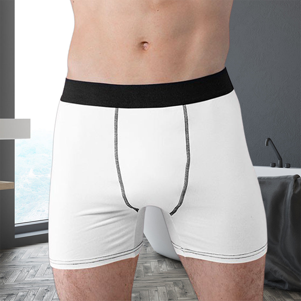 Break The Bed Not Me - Personalized Photo Men's Boxer Briefs