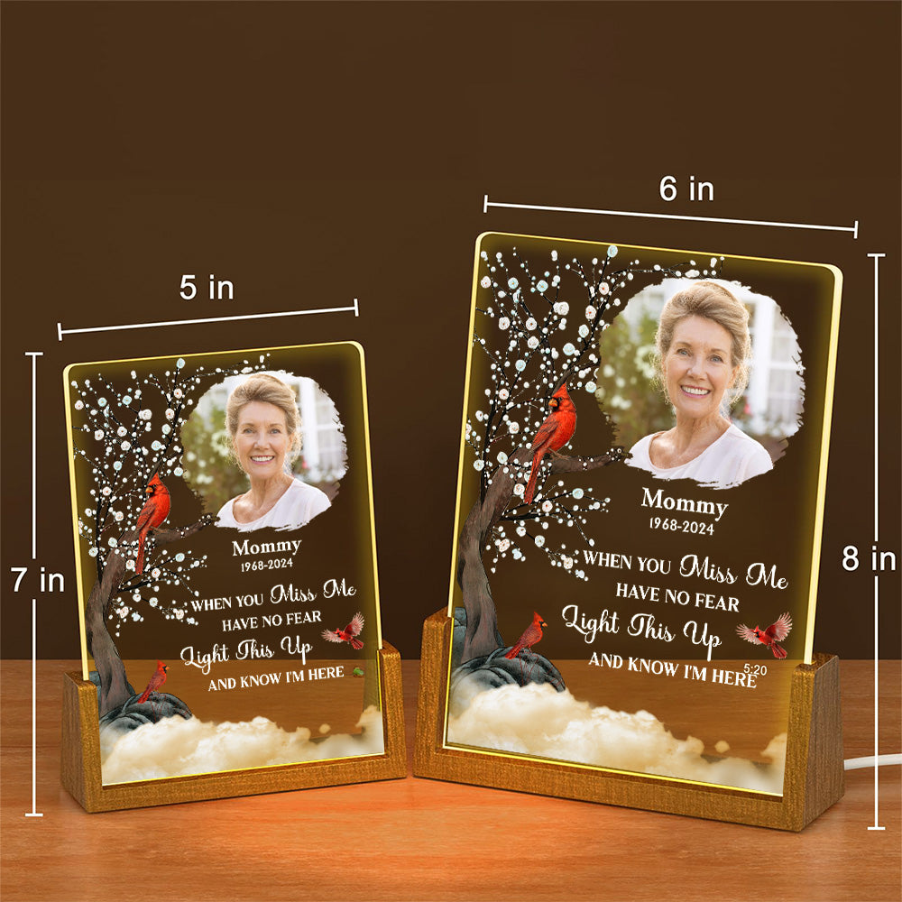 Custom Photo Memorial Gift, Sympathy Keepsake For Loved Ones • Light This Up - Personalized Night Light