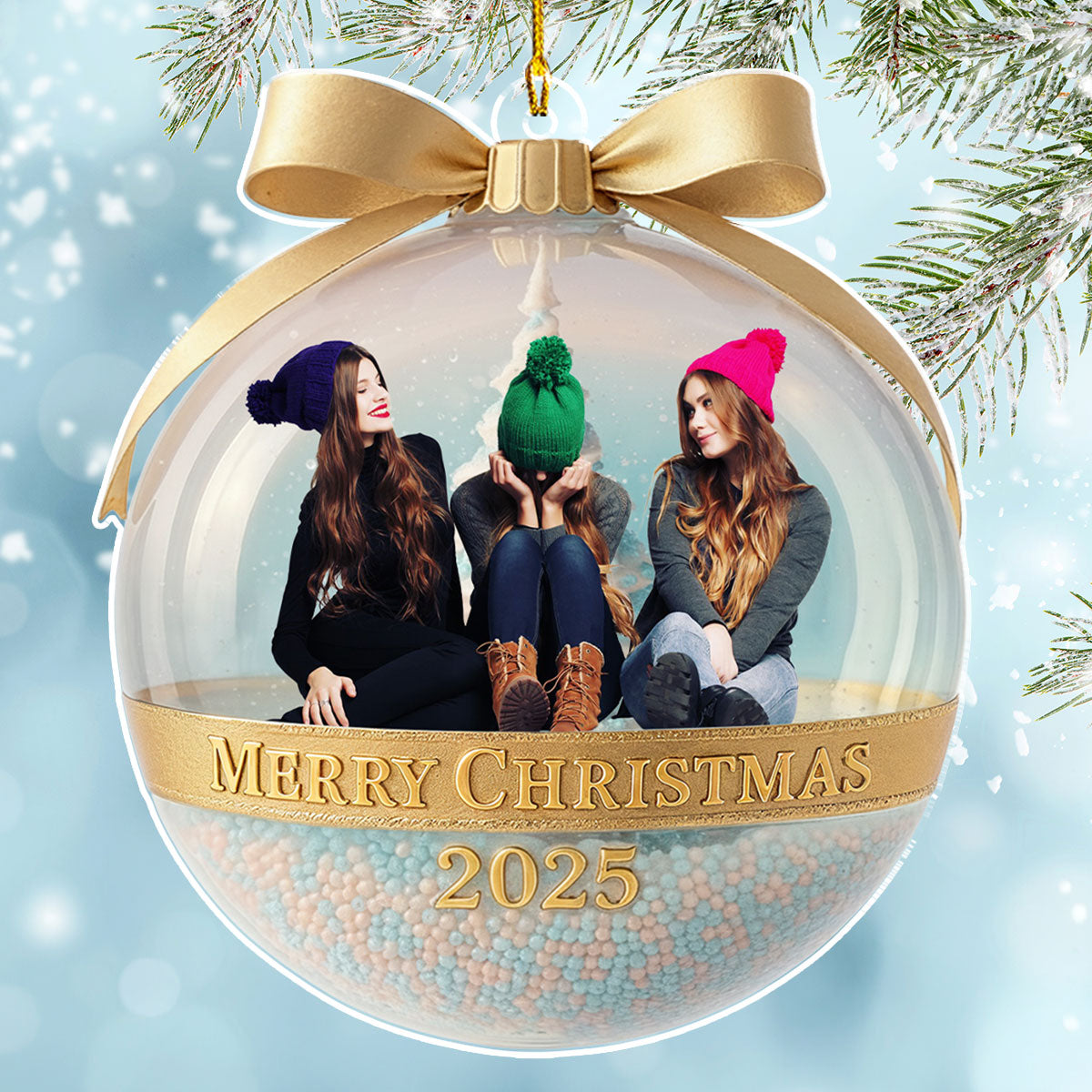 Custom Photo Friendship Christmas Ornament, Best Friend Gift • The Best Part Of Life - Personalized Acrylic Ornament