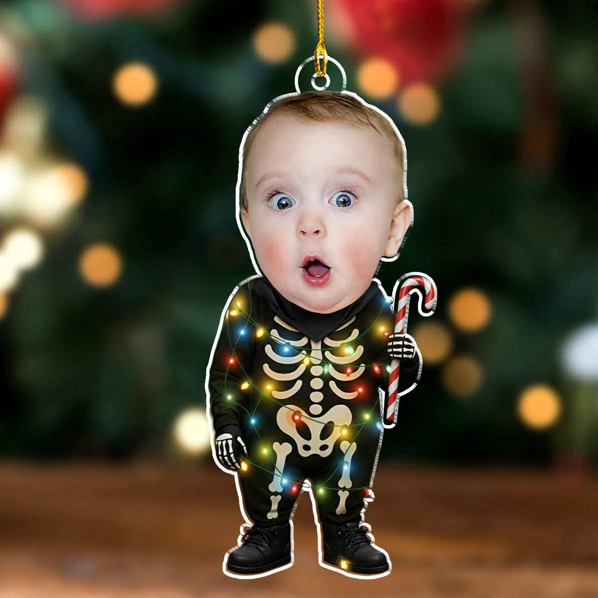 Custom Photo Family Ornament, Christmas Gift for Family Members • Funny Christmas Ornament - Personalized Acrylic Ornament