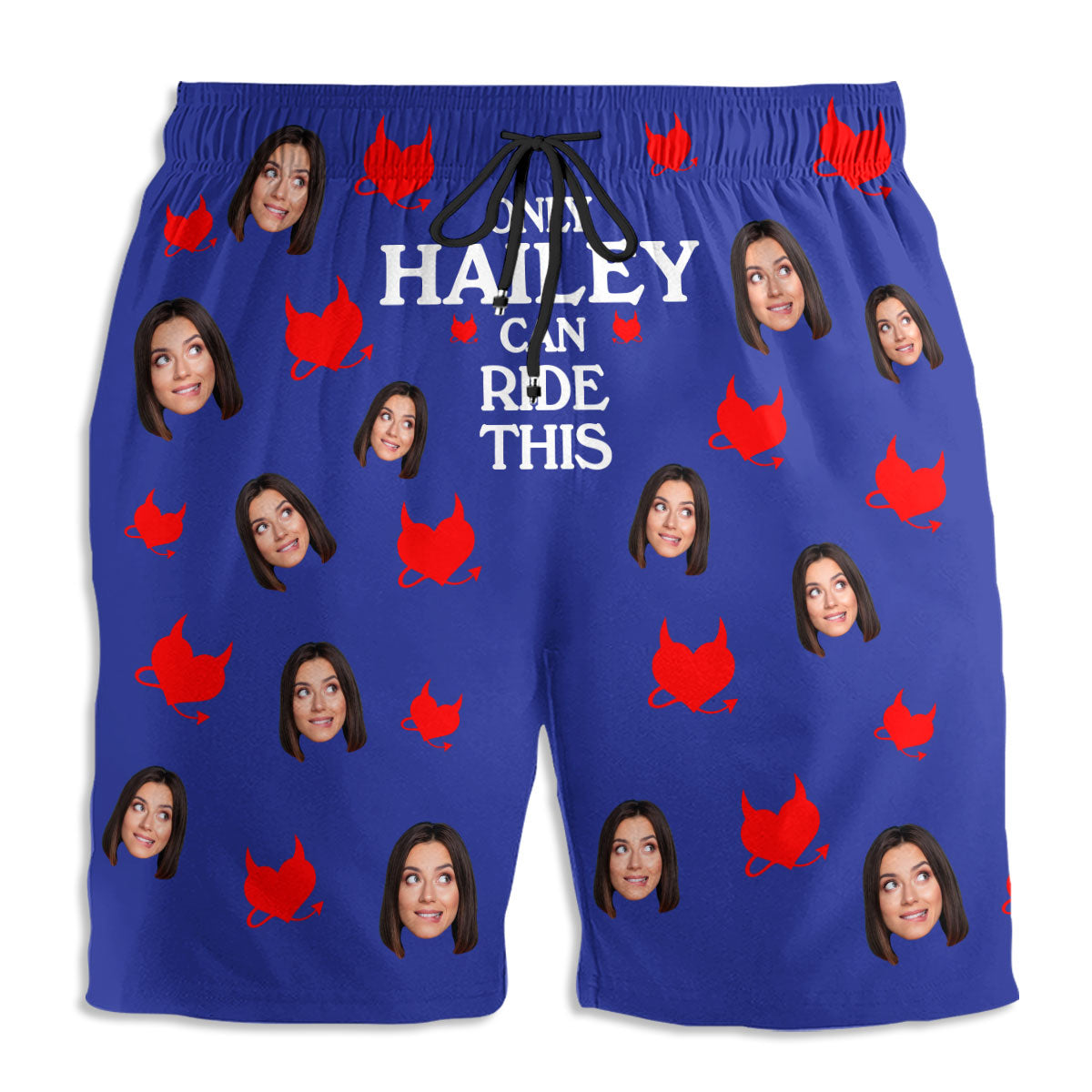 Custom Photo Funny Men's Swim Trunks, Birthday Summer Gift • Can Ride This - Personalized Beach Shorts