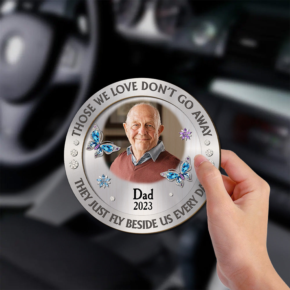 Those We Love Beside Us Every Day Photo - Personalized Car Visor Clip