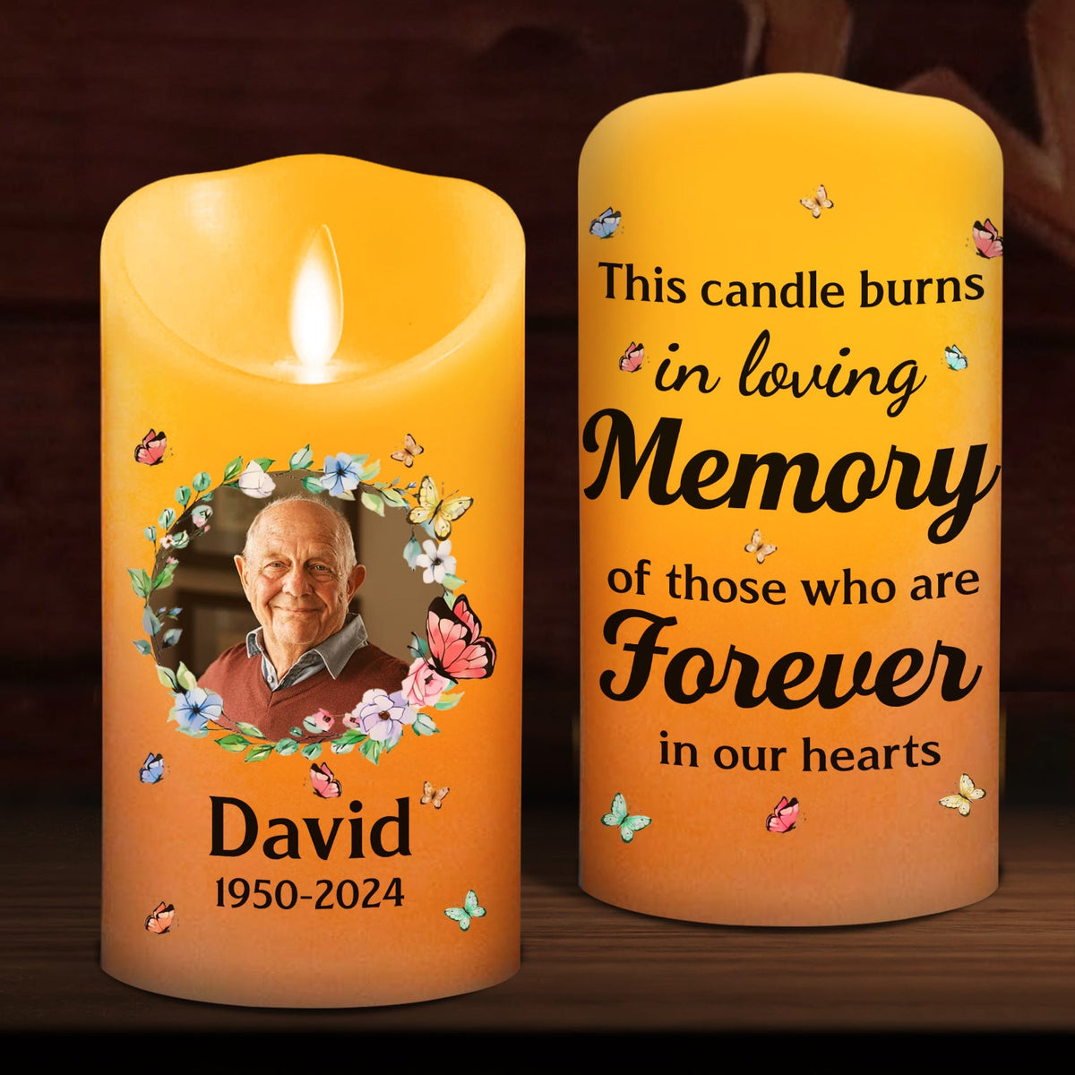 This Candle Burns In Loving Memory - Personalized LED Candle