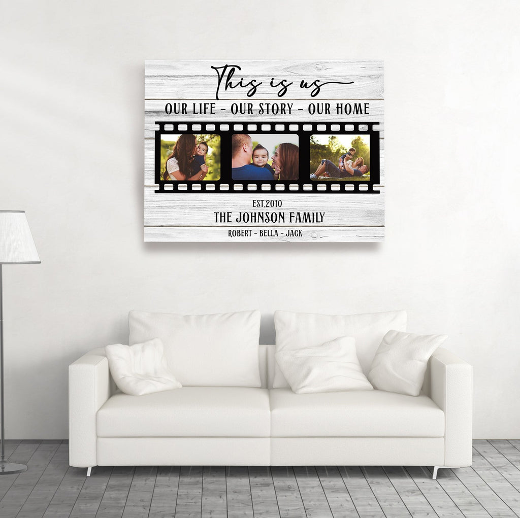 This Is Us - Personalized Photo Canvas - Family Canvas - Wall Art For Family