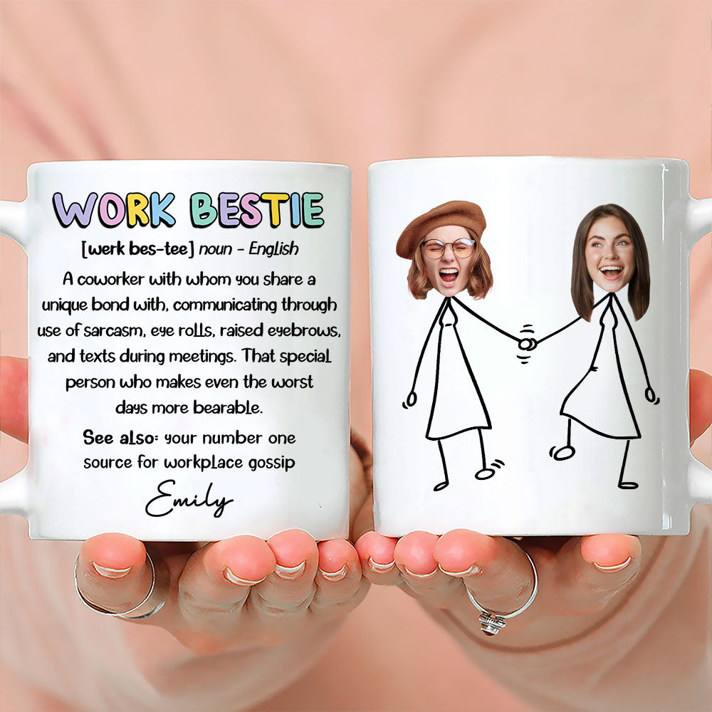 Custom Photo Coworker, Christmas & Birthday Team Appreciation Gift • Office Soulmate - Personalized Coffee Mug