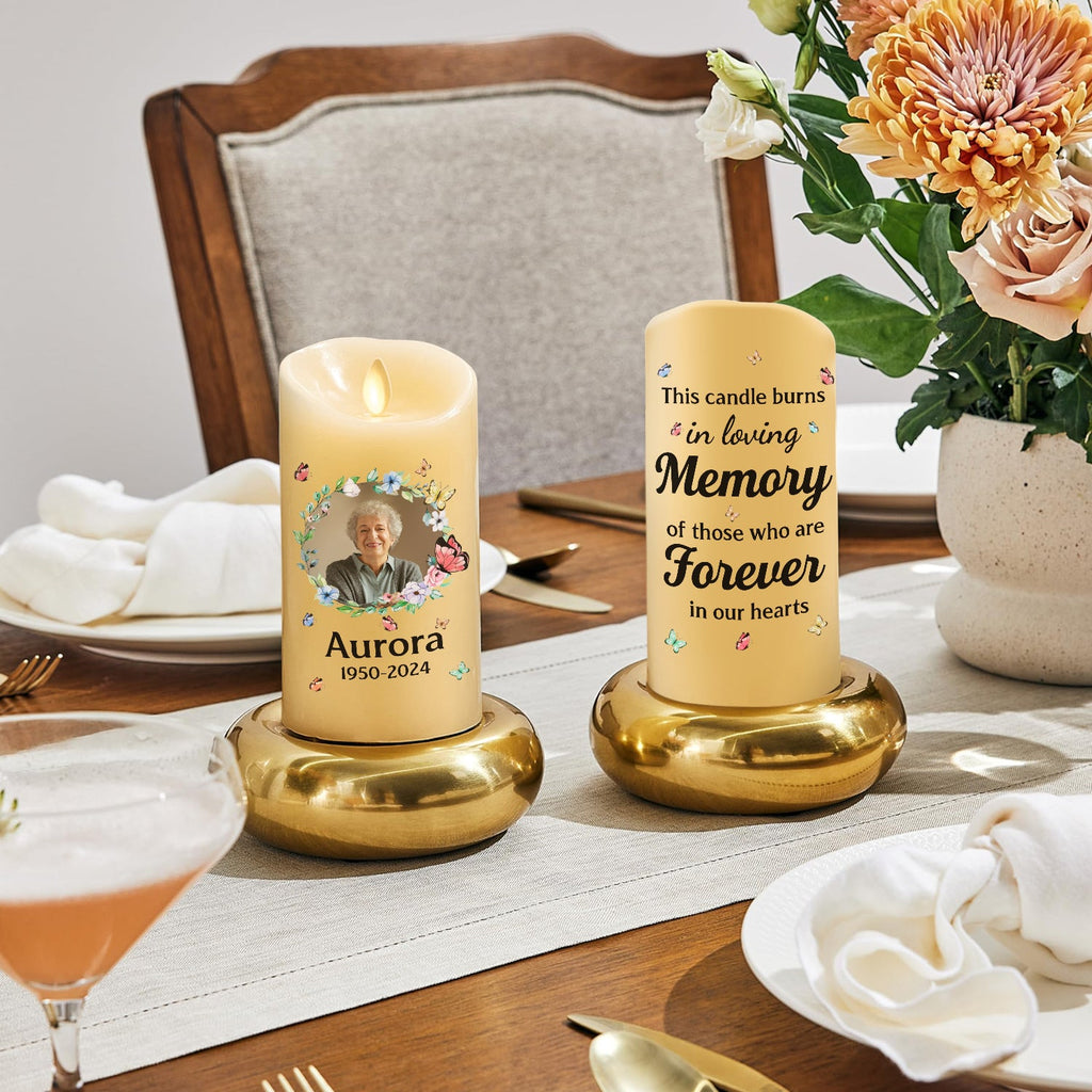 This Candle Burns In Loving Memory - Personalized LED Candle