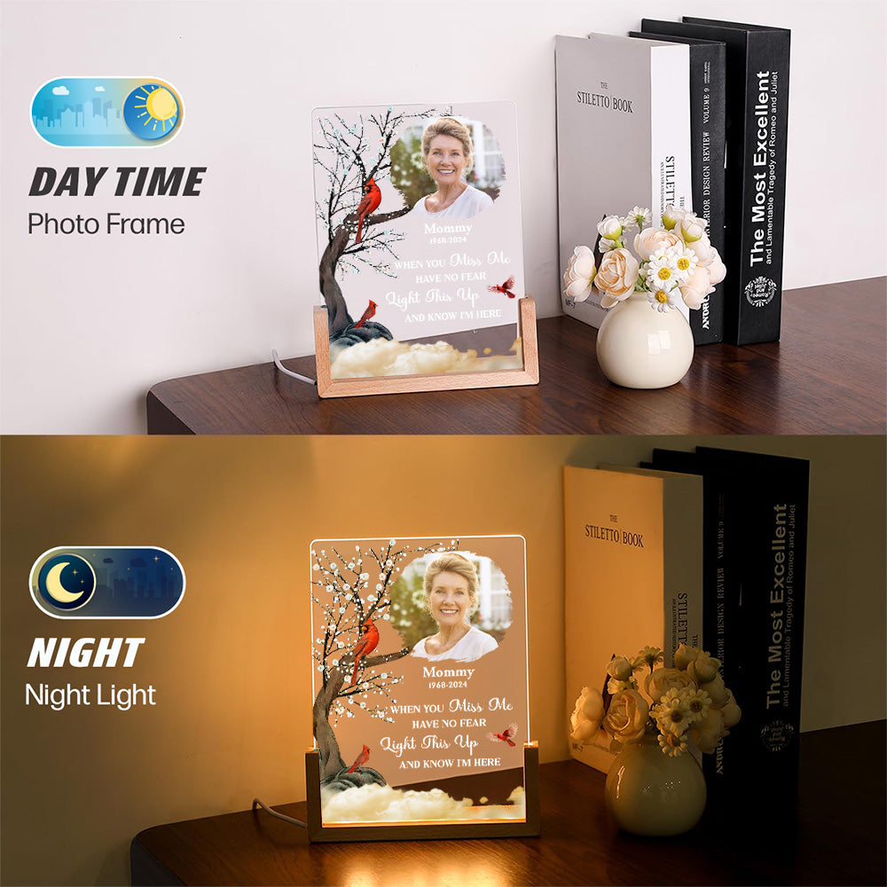 Custom Photo Memorial Gift, Sympathy Keepsake For Loved Ones • Light This Up - Personalized Night Light