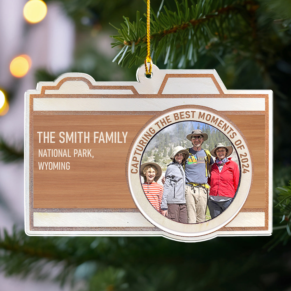Custom Photo Family Ornament, Christmas Gift for Family Members • Best Moments - Personalized Acrylic Ornament