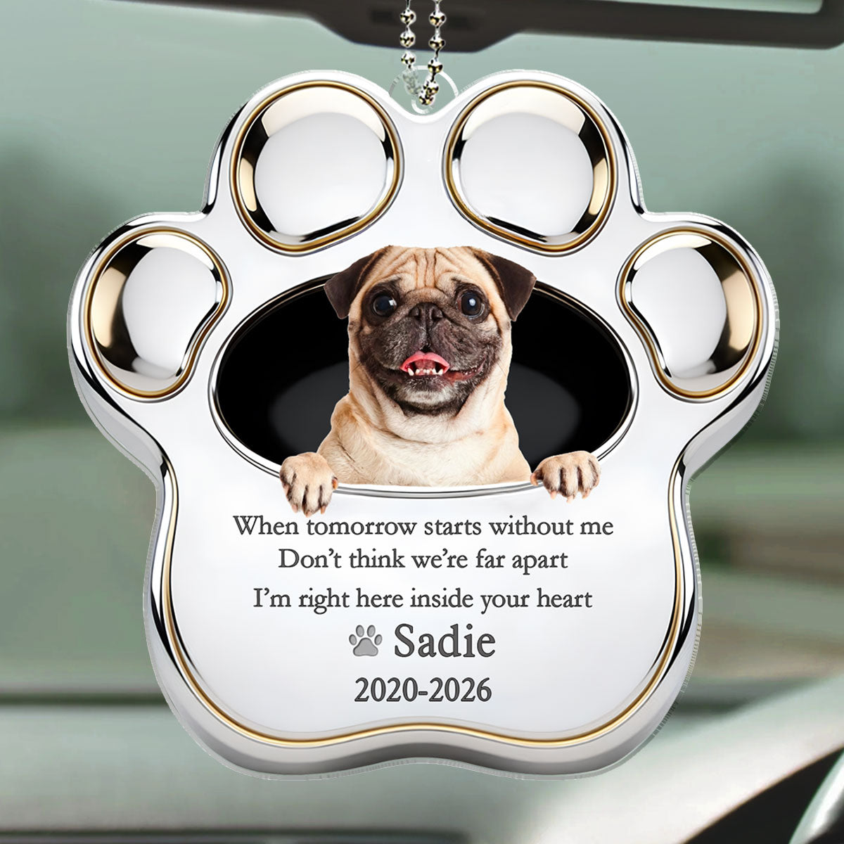 Still Here In Your Heart - Personalized Car Ornament