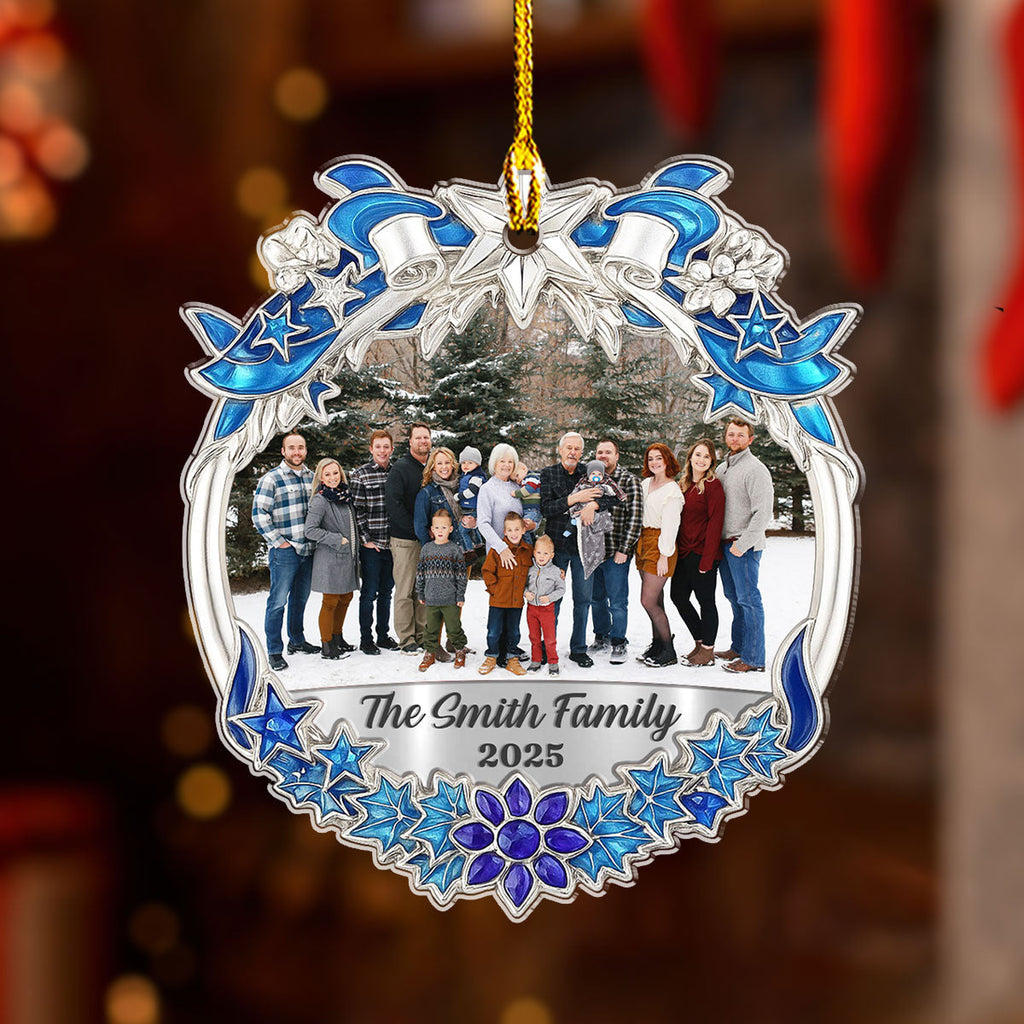 Custom Photo Family Ornament, Christmas Gift for Family Members • Family Is The Greatest Gift - Personalized Acrylic Ornament