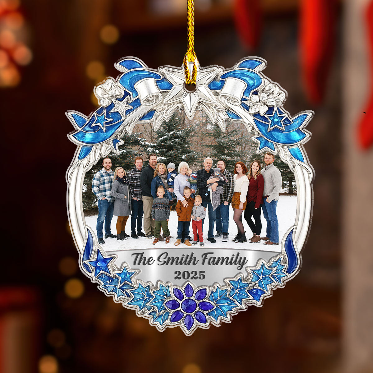 Custom Photo Family Ornament, Christmas Gift for Family Members • Family Is The Greatest Gift - Personalized Acrylic Ornament