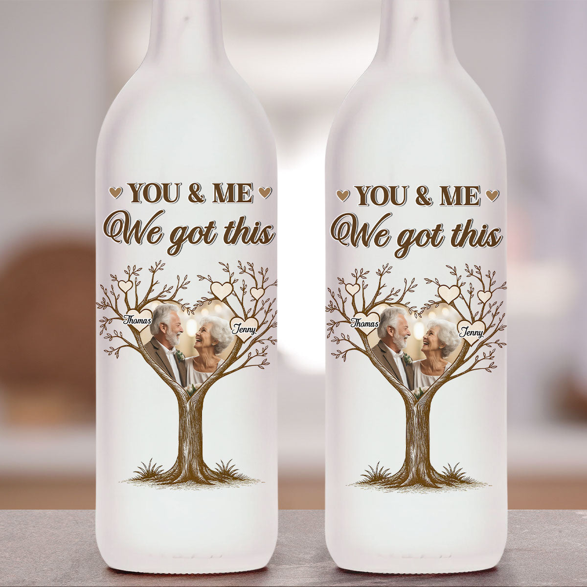 You And Me 2 - Personalized Bottle Lamp