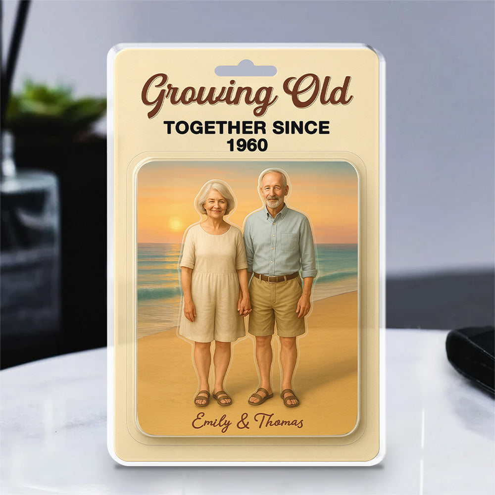 Custom Decor for Husband, Gift for Him • Growing Old Together - Personalized Acrylic Plaque