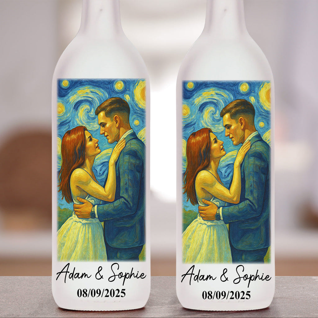 Our Wedding Day Gift - Personalized Bottle Lamp