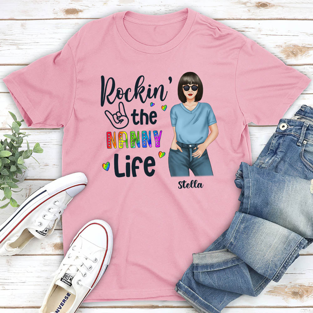 Custom Christmas & Birthday Gift for Grandma • Rockin’ The Grandma Life 1 - Personalized Unisex T-shirt