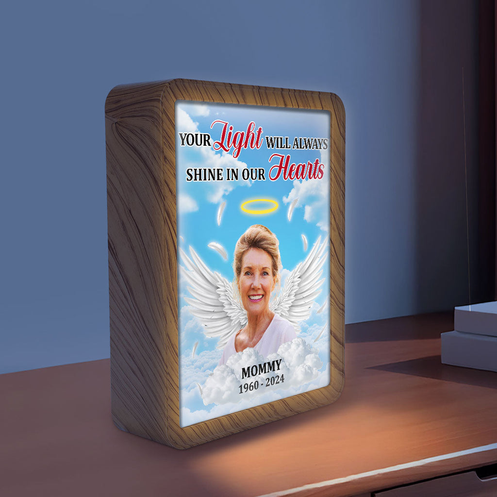 Your Light Will Always Shine In Our Hearts - Personalized Magic Mirror