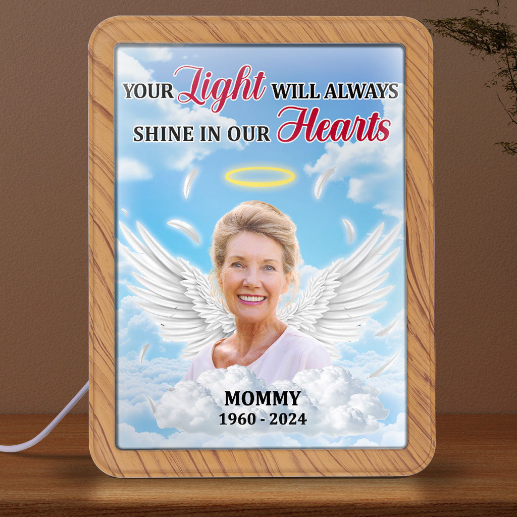 Your Light Will Always Shine In Our Hearts - Personalized Magic Mirror