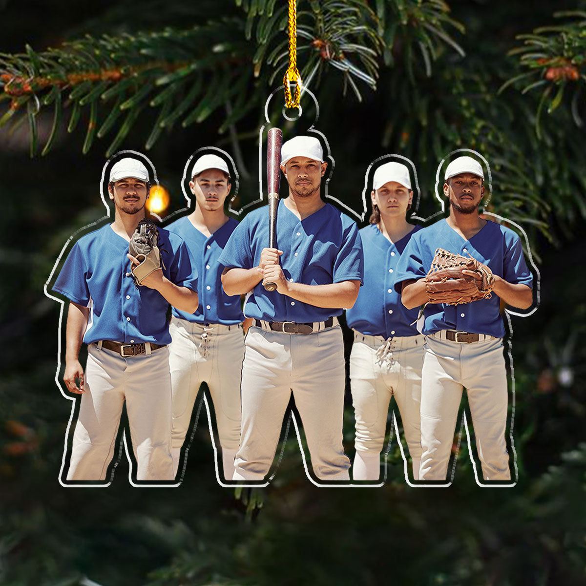 Custom Photo Keepsake Christmas Ornament • Baseball Photo - Personalized Acrylic Ornament