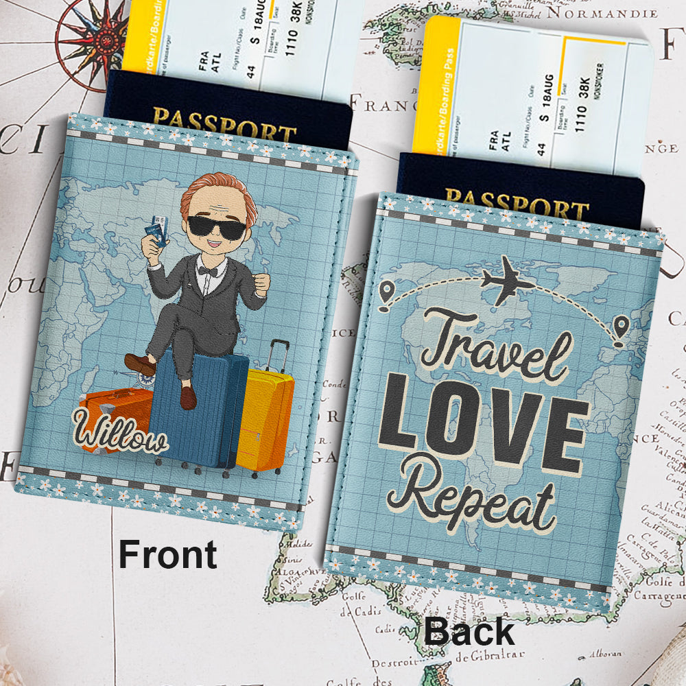 Travel Love - Personalized Passport Cover