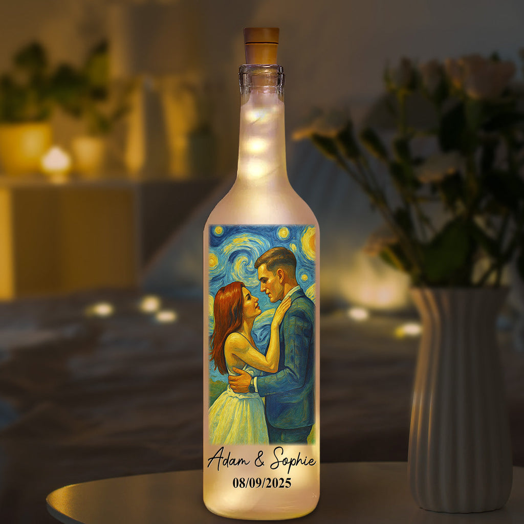Our Wedding Day Gift - Personalized Bottle Lamp