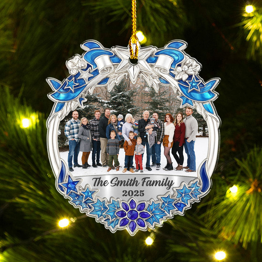 Custom Photo Family Ornament, Christmas Gift for Family Members • Family Is The Greatest Gift - Personalized Acrylic Ornament