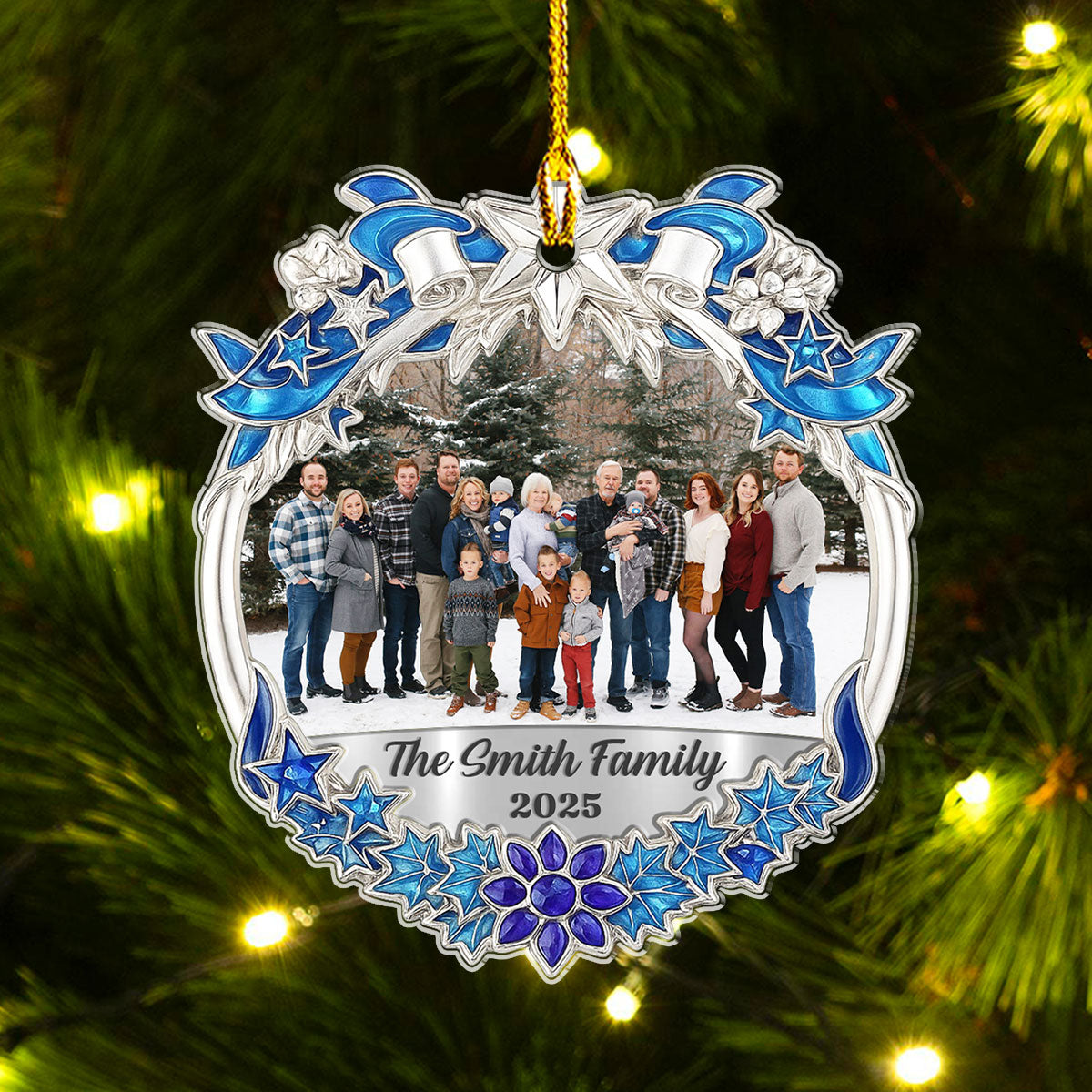 Custom Photo Family Ornament, Christmas Gift for Family Members • Family Is The Greatest Gift - Personalized Acrylic Ornament