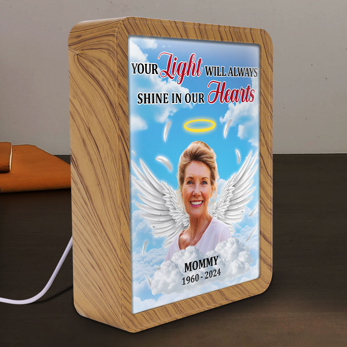 Your Light Will Always Shine In Our Hearts - Personalized Magic Mirror