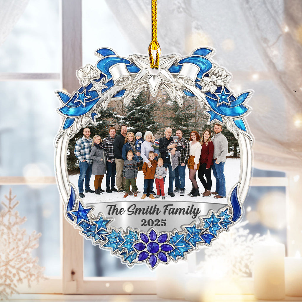 Custom Photo Family Ornament, Christmas Gift for Family Members • Family Is The Greatest Gift - Personalized Acrylic Ornament
