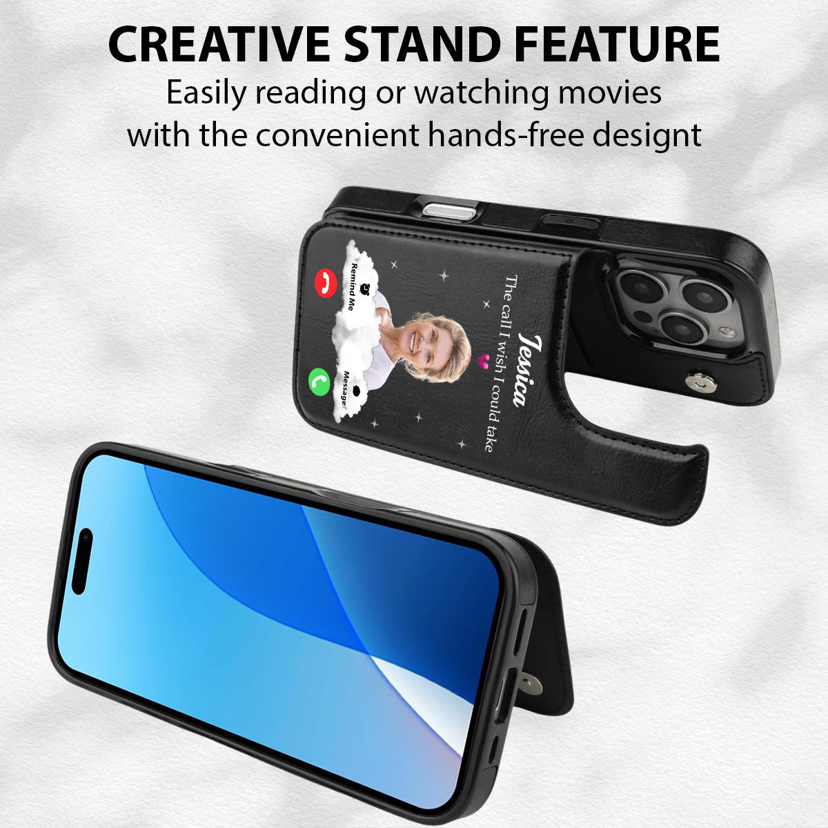 The Call I Wish I Could Take - Personalized Leather Phone Case