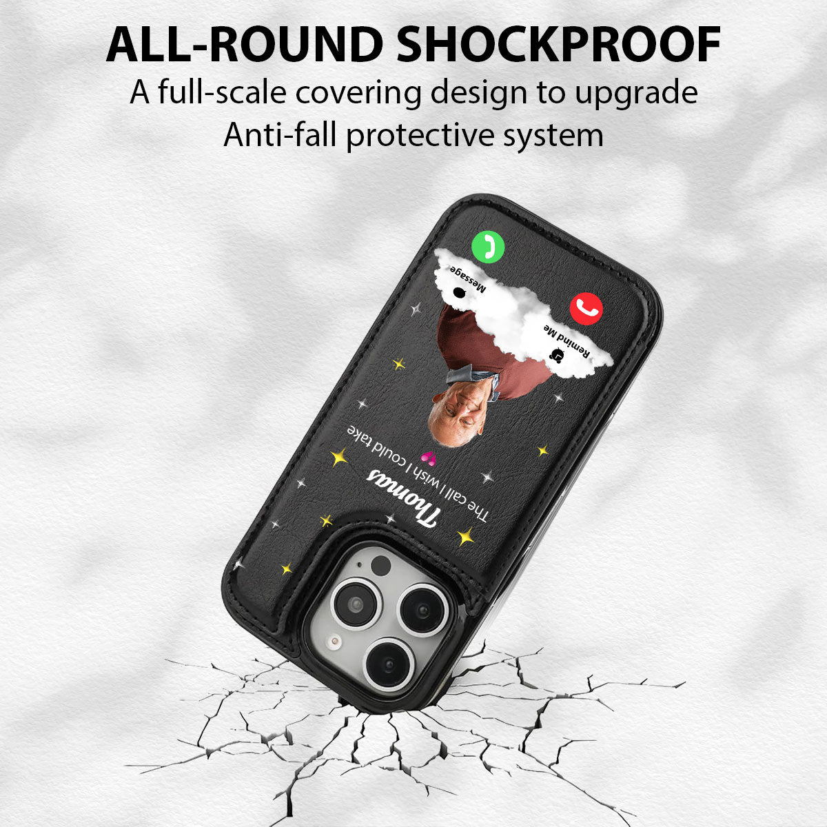 The Call I Wish I Could Take - Personalized Leather Phone Case