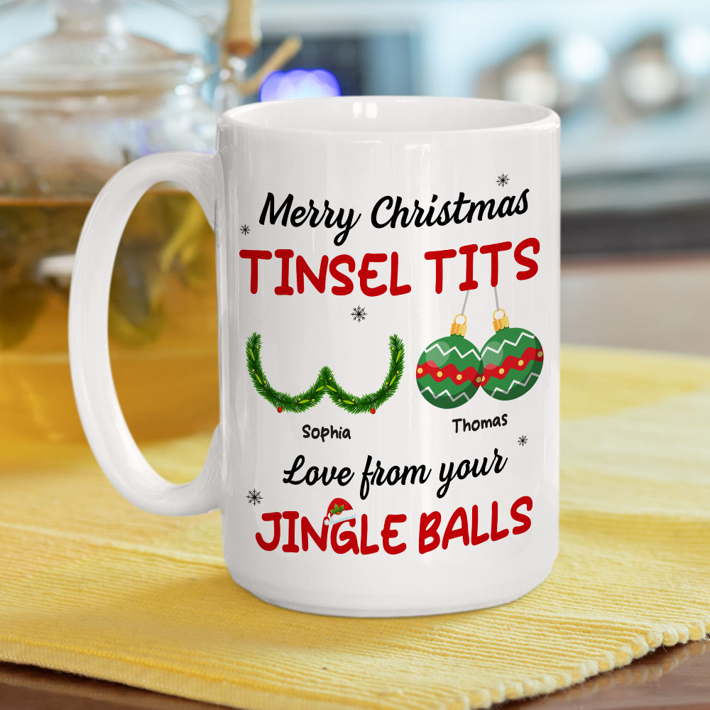 Custom Anniversary Keepsake Gifts For Couple • Jingle Balls - Personalized Coffee Mug