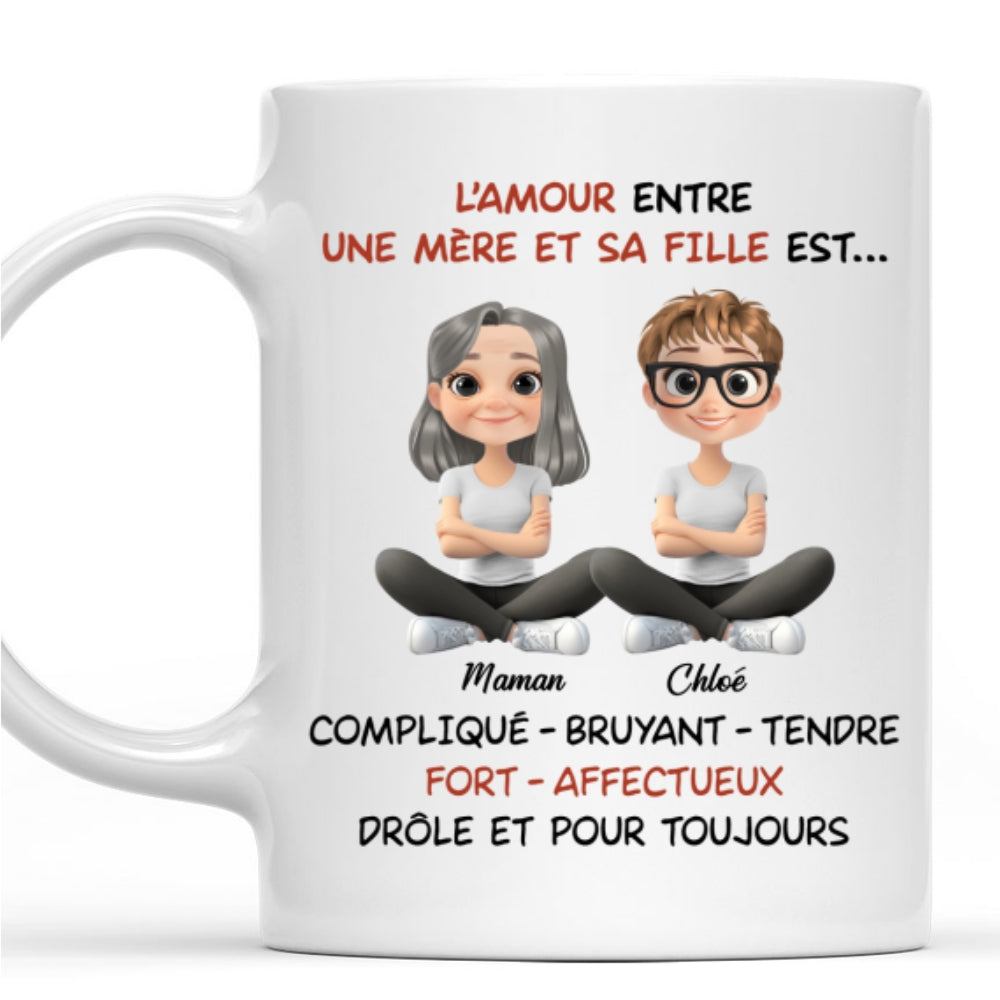 Custom Mother's Day Gift for Daughter • Complicated Noisy Tender French - Personalized Coffee Mug