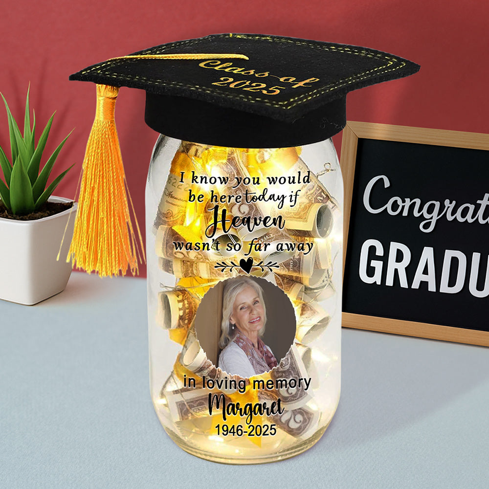 In Loving Memory Of - Personalized Graduation Mason Jar Light