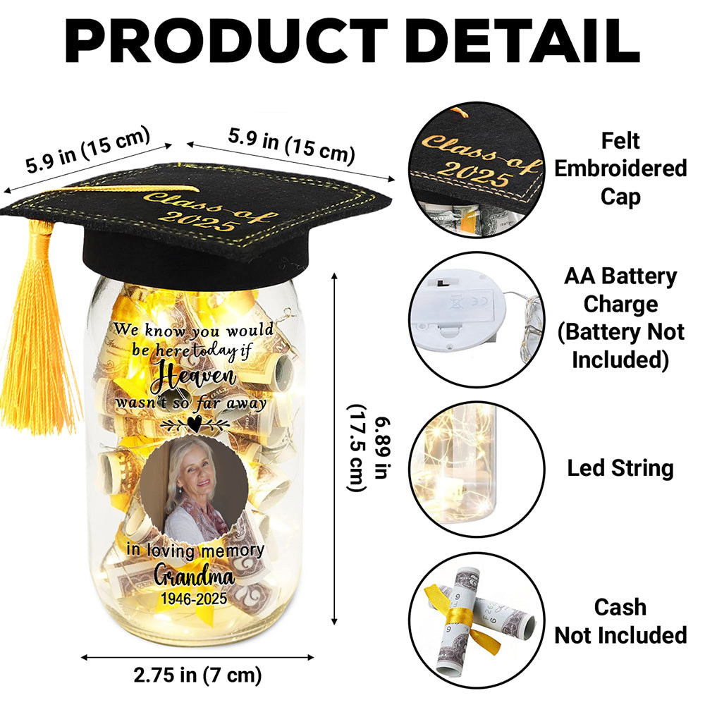 In Loving Memory Of - Personalized Graduation Mason Jar Light